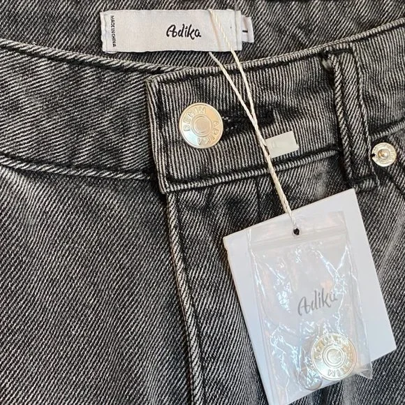 Adika Davis Straight Jeans Black Wash Large NEW Y2K - Picture 4 of 15